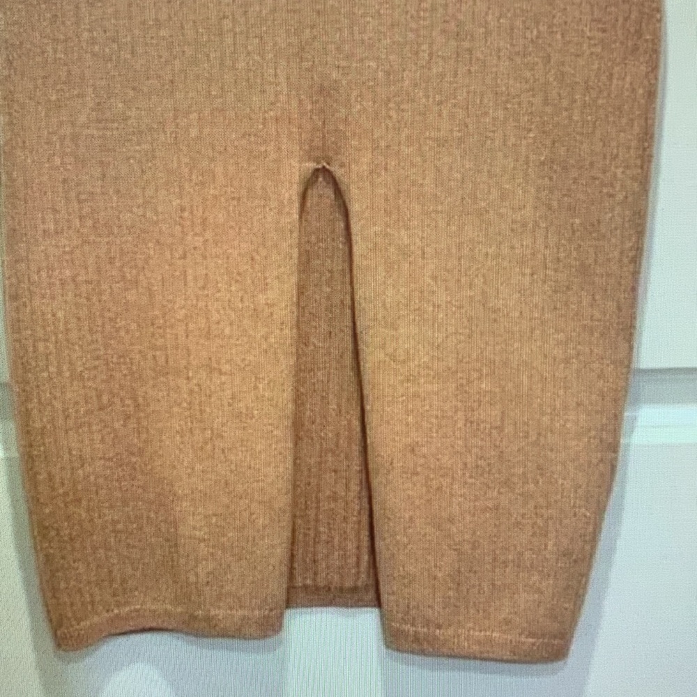 Tan Ribbed Knit Pants - Picture 2 of 3